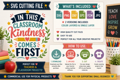 Teacher SVG, In This Classroom Kindness Comes First SVG Product Image 2