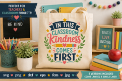 Teacher SVG, In This Classroom Kindness Comes First SVG Product Image 4
