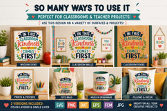 Teacher SVG, In This Classroom Kindness Comes First SVG Product Image 3