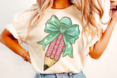 Pencil Teacher Valentine's Day PNG, Teacher Life PNG, Xoxo Product Image 2