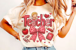 Teacher Valentine's Day PNG, Teacher Love PNG, Cupid PNG Product Image 2