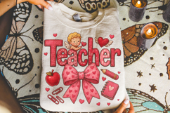 Teacher Valentine's Day PNG, Teacher Love PNG, Cupid PNG Product Image 3