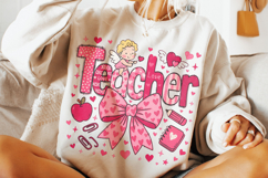 Teacher Valentine's Day PNG, Teacher Love PNG, Cupid PNG Product Image 2