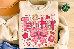 Teacher Valentine's Day PNG, Teacher Love PNG, Cupid PNG Product Image 3