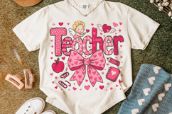 Teacher Valentine's Day PNG, Teacher Love PNG, Cupid PNG Product Image 4