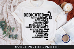 Teacher dedicated motivated loving SVG - Strong Woman Design Product Image 1