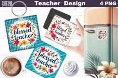 Teacher Square Coaster | Blessed Teacher Product Image 1