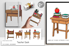 Digital Paper Teacher Desk Product Image 1