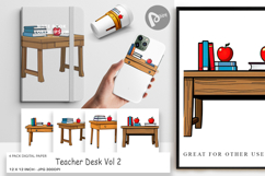 Digital Paper Teacher Desk Product Image 1