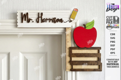 Teacher Door Corner Laser Cut | Classroom Decor SVG Product Image 1