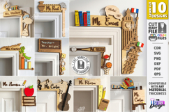 Teacher Door Corner Laser Cut Bundle | Classroom Decor SVG Product Image 1