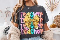 Teacher Dalmatian Dots PNG, Teacher Coquette, Teacher PNG Product Image 4