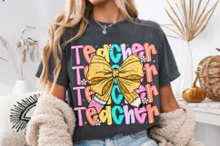 Teacher Dalmatian Dots PNG, Teacher Coquette, Teacher PNG Product Image 4