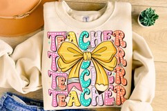 Teacher PNG, Teacher Coquette PNG, Teacher Life PNG, Teach Product Image 4