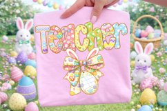 Teacher Easter PNG, Happy Easter PNG, Easter Bunny PNG Product Image 2