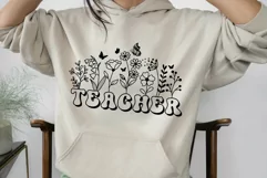 Teacher Flower Svg, Teacher Svg, Teacher Shirt Svg. Product Image 4