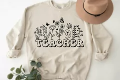 Teacher Flower Svg, Teacher Svg, Teacher Shirt Svg. Product Image 3