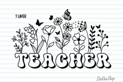 Teacher Flower Svg, Teacher Svg, Teacher Shirt Svg. Product Image 5