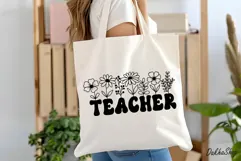 Teacher Flower Svg, Teacher Svg, Teacher Floral Svg. Product Image 3