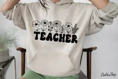 Teacher Flower Svg, Teacher Svg, Teacher Floral Svg. Product Image 9