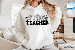 Teacher Flower Svg, Teacher Svg, Teacher Floral Svg. Product Image 6