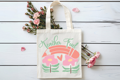 Teacher Fuel SVG | Boho Teacher SVG | Teacher Floral PNG Product Image 3
