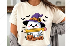Retro Teacher Ghost Halloween PNG Product Image 3