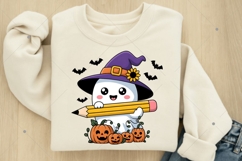 Retro Teacher Ghost Halloween PNG Product Image 5