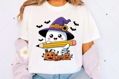 Retro Teacher Ghost Halloween PNG Product Image 1