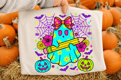 Teacher Ghost Png, Cute Halloween Floral Ghost Sublimation Product Image 2