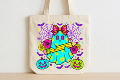 Teacher Ghost Png, Cute Halloween Floral Ghost Sublimation Product Image 4