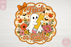 Teacher Halloween Sublimation Design Product Image 1