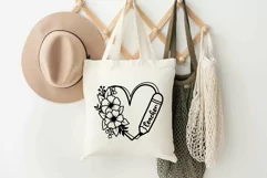 Flower Heart Svg, Teacher Heart Svg, School Heart Svg. Product Image 7