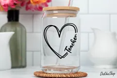 Teacher SVG Teacher Heart SVG Back To School SVG Teacher PNG Product Image 8