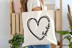 Teacher SVG Teacher Heart SVG Back To School SVG Teacher PNG Product Image 2