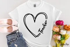 Teacher SVG Teacher Heart SVG Back To School SVG Teacher PNG Product Image 1