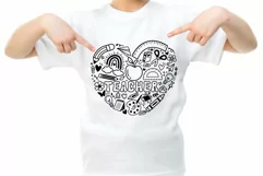 Teacher Heart Svg, School Heart Svg, Back To School Svg. Product Image 6