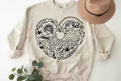 Teacher Heart Svg, School Heart Svg, Back To School Svg. Product Image 3