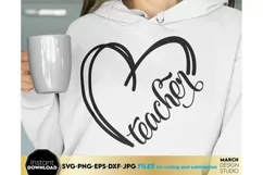 Download this Teacher Shirts Design svg today for good price. These Teacher Heart Design are compatible with Cricut and Silhouette Cutting Machines.