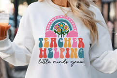 Teacher helping little minds SVG, RetroTeacher SVG Product Image 1