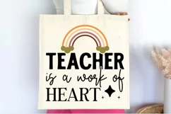 Teacher is a work of heart SVG , Teacher Appreciation SVG Product Image 3