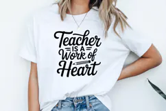 Teacher Is a Work of Heart SVG | Teacher SVG | Teacher PNG Product Image 2