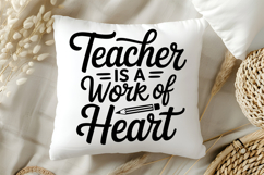 Teacher Is a Work of Heart SVG | Teacher SVG | Teacher PNG Product Image 5