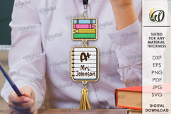 Teacher Lanyard Decor Lasercut. Personalized Teacher Lanyard Product Image 1