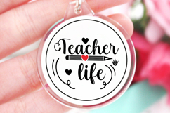 Teacher life SVG, Teacher Keychain SVG Product Image 1