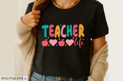 Retro Teacher SVG Teacher Life Teacher Shirt PNG EPS Design Product Image 3
