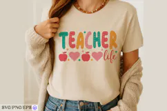 Retro Teacher SVG Teacher Life Teacher Shirt PNG EPS Design Product Image 4