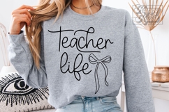 Coquette Teacher Life SVG PNG - Teacher Shirt Design Product Image 2