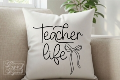 Coquette Teacher Life SVG PNG - Teacher Shirt Design Product Image 4