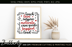 Teacher SVG Back to School Teacher Life T-shirt Mug Design Product Image 4